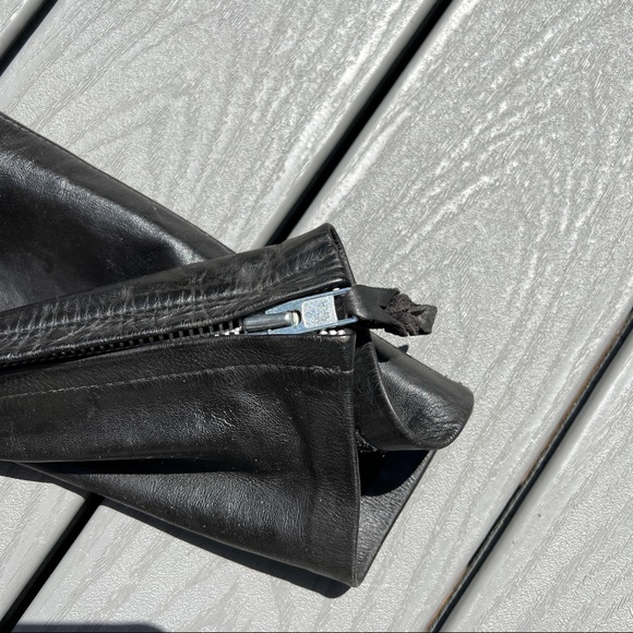 MALE HIDE LEATHERS CHICAGO Motorcycle Riding Chap Leather Snap Front Women’s EUC - Picture 5 of 14